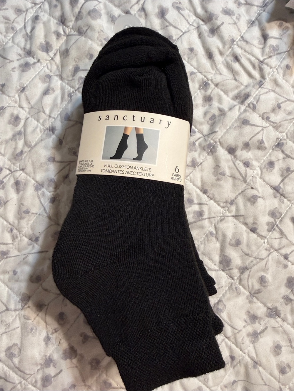 Sanctuary Black Full Cushion Ankle Socks - 6 Pairs